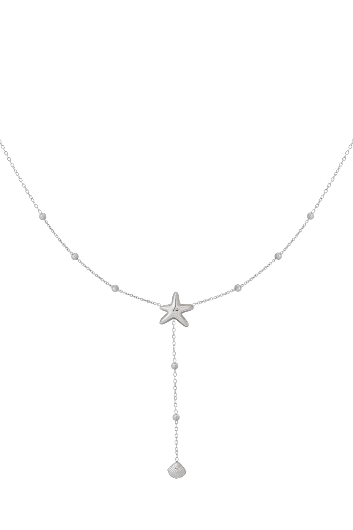 Ketting met zeester en schelp bedel