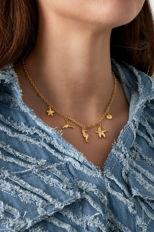 Ketting met oceaanbedels