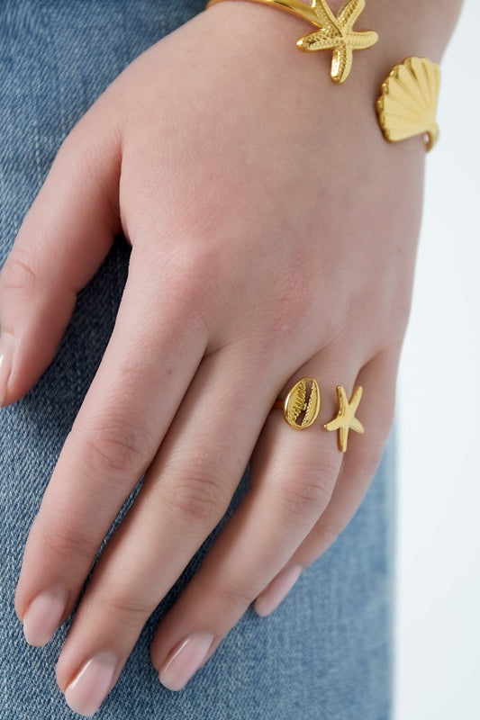 Schelp- en zeesterring