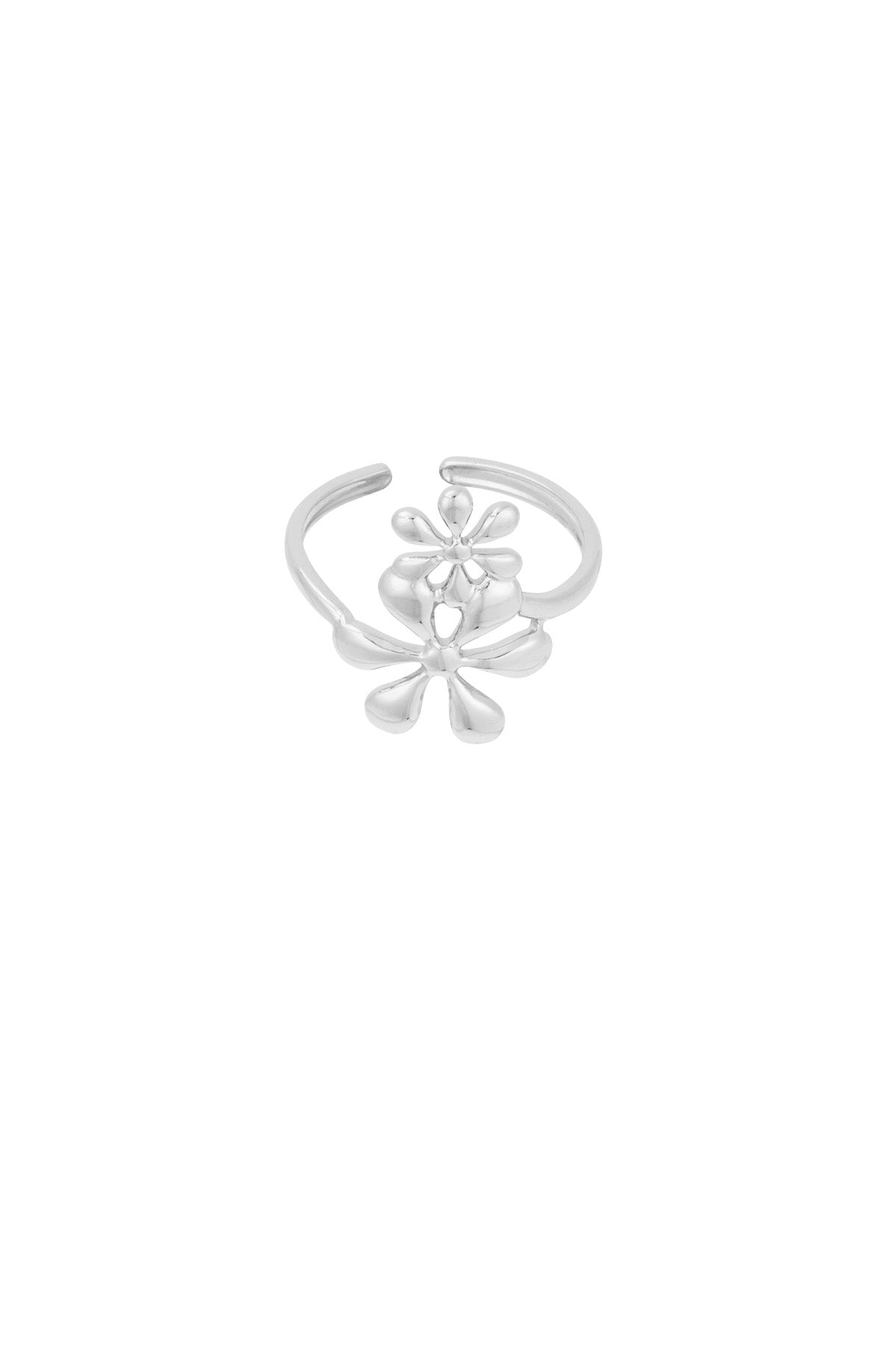 Bloemige statement ring