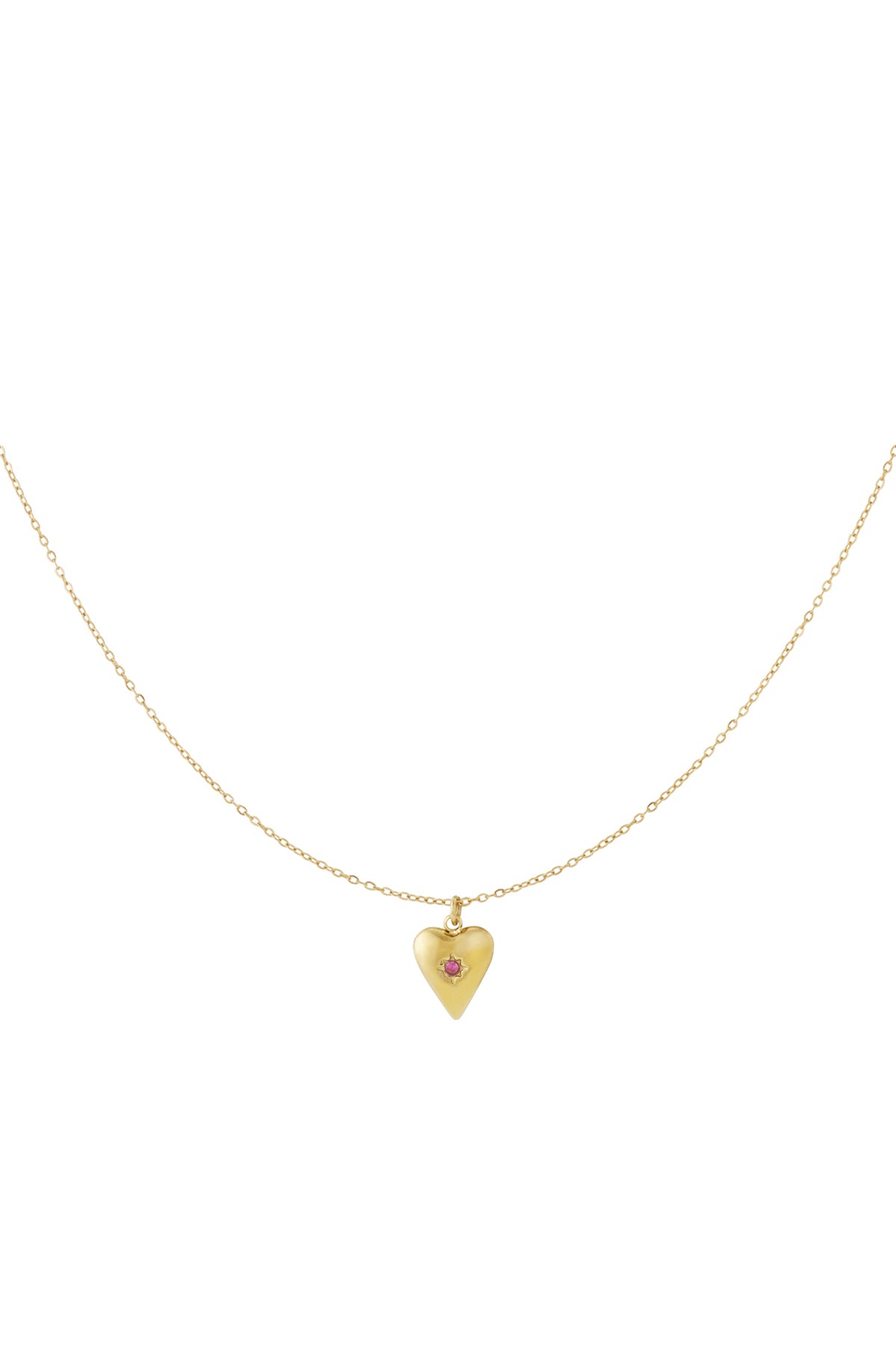 Geboortesteen hart hanger ketting