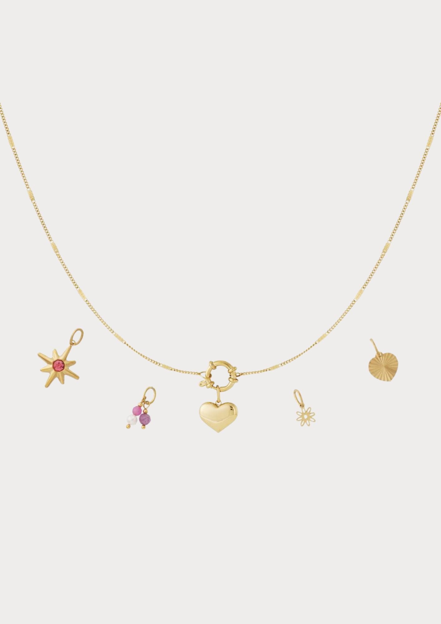 Ketting met 5 verwisselbare bedels