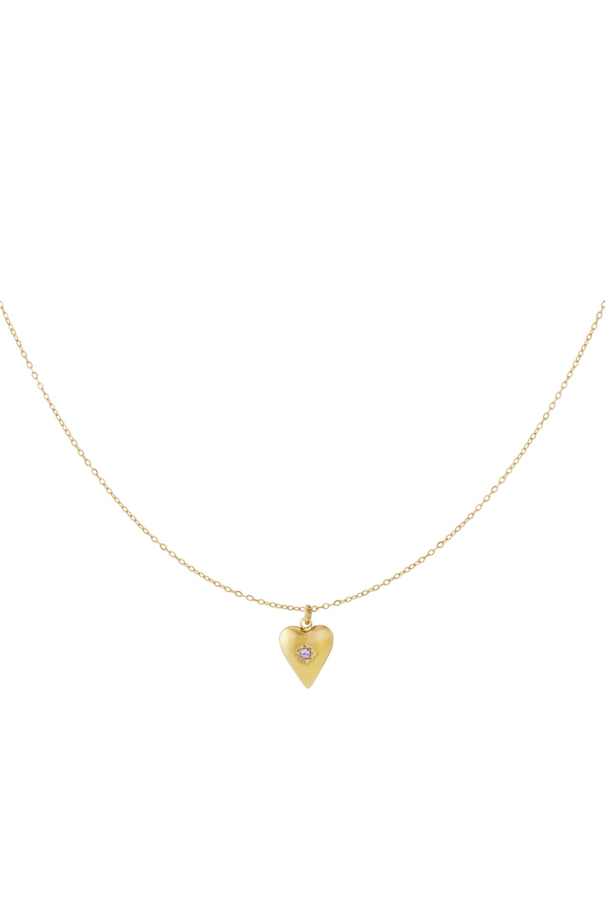 Geboortesteen hart hanger ketting
