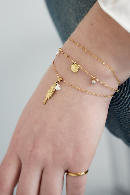 Sierlijke vis bedelarmband