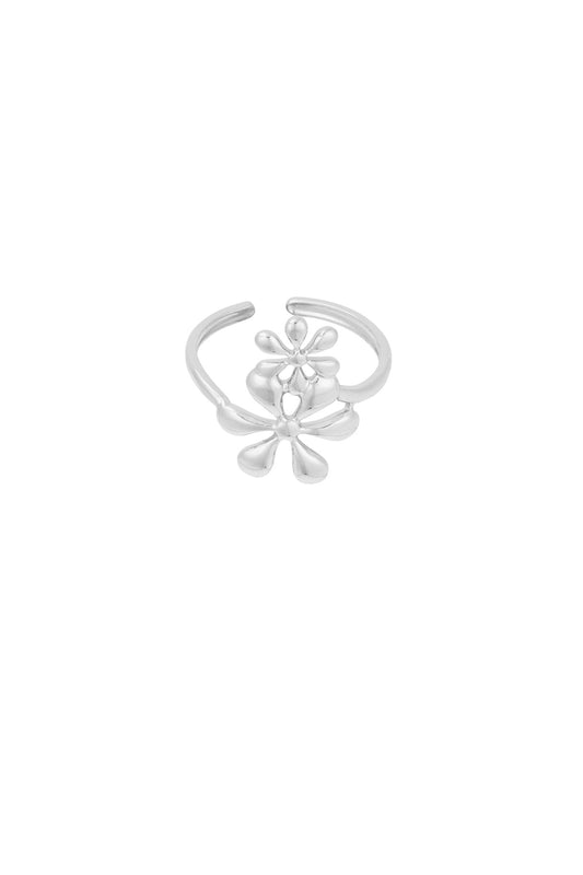 Bloemige statement ring