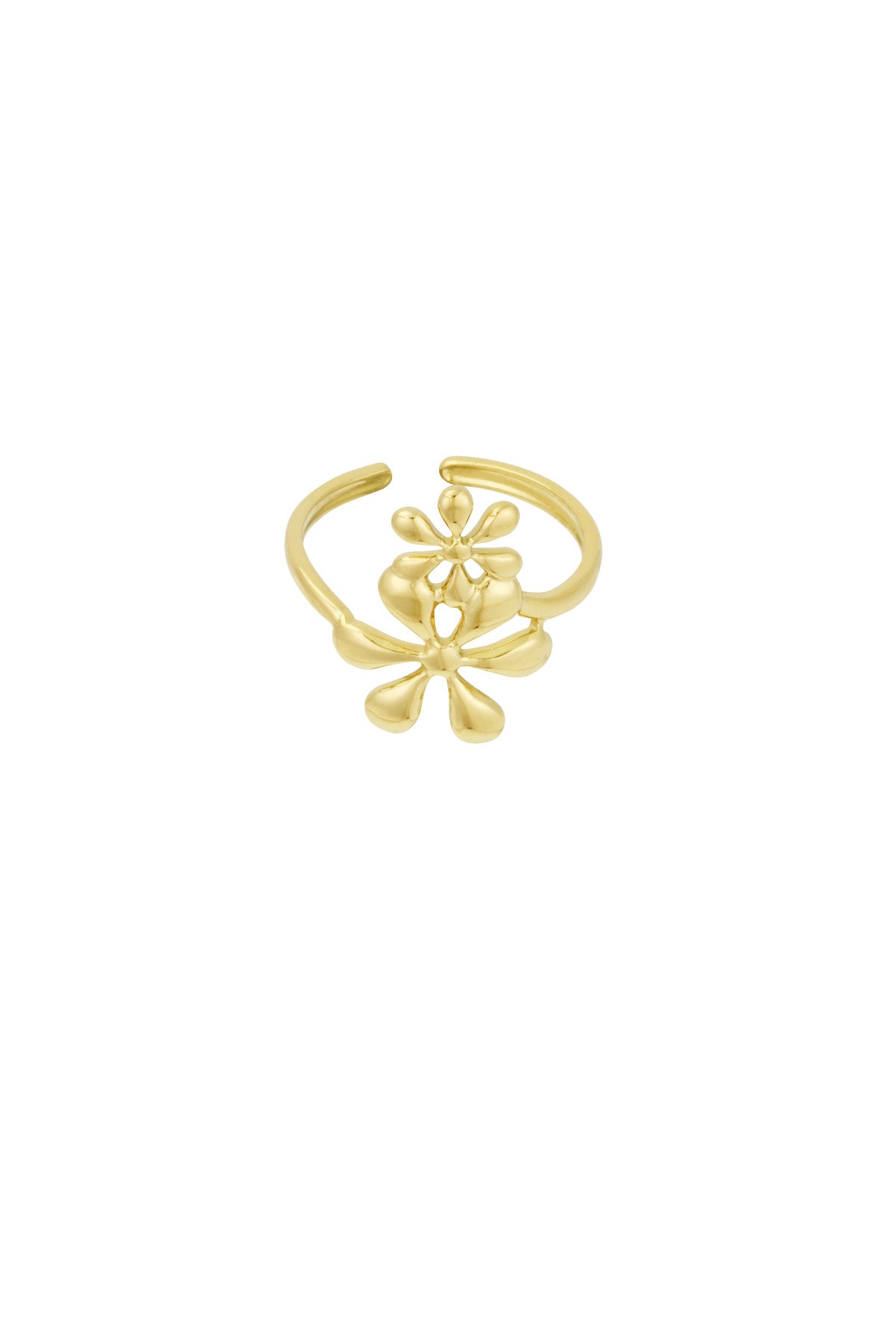 Bloemige statement ring