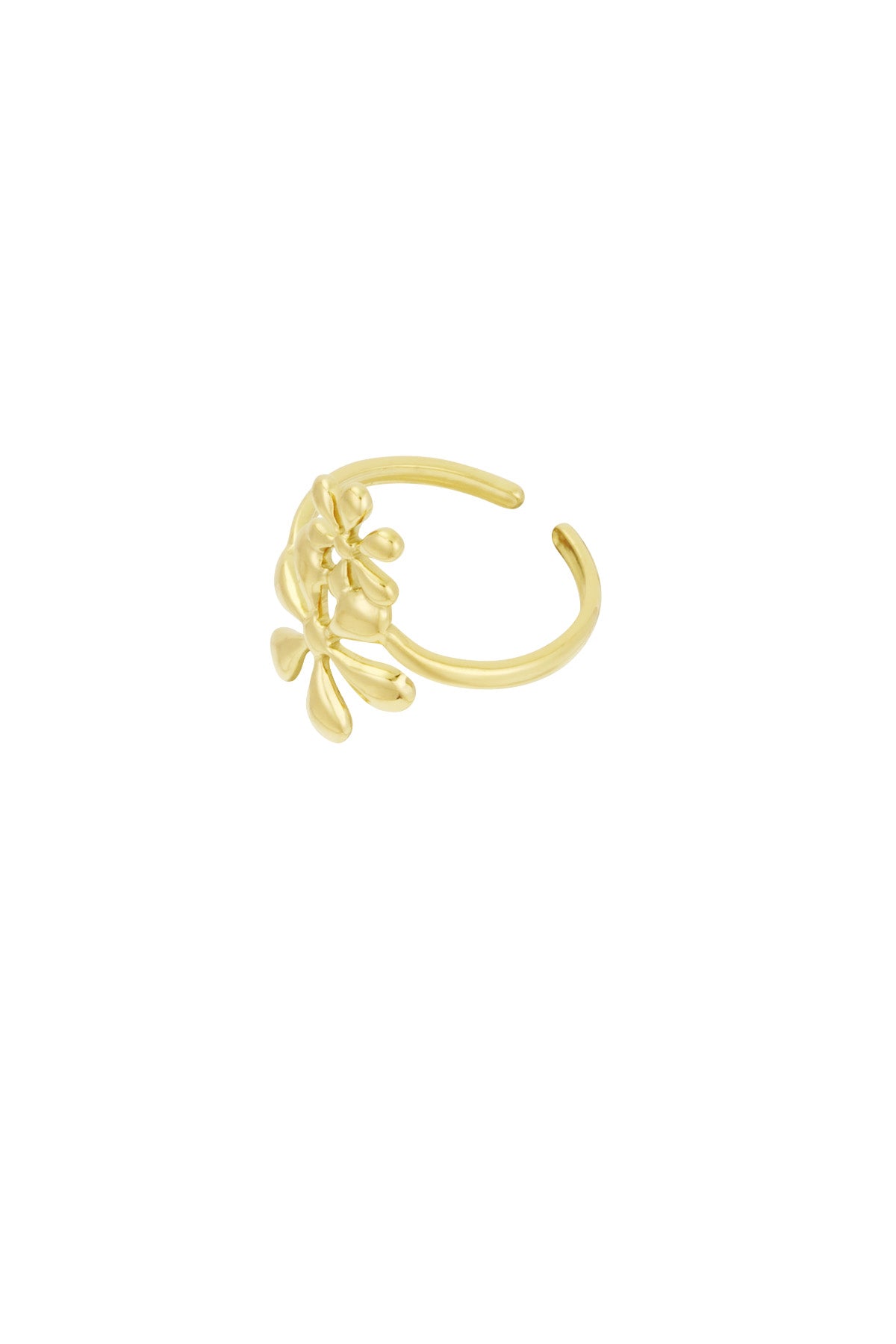 Bloemige statement ring