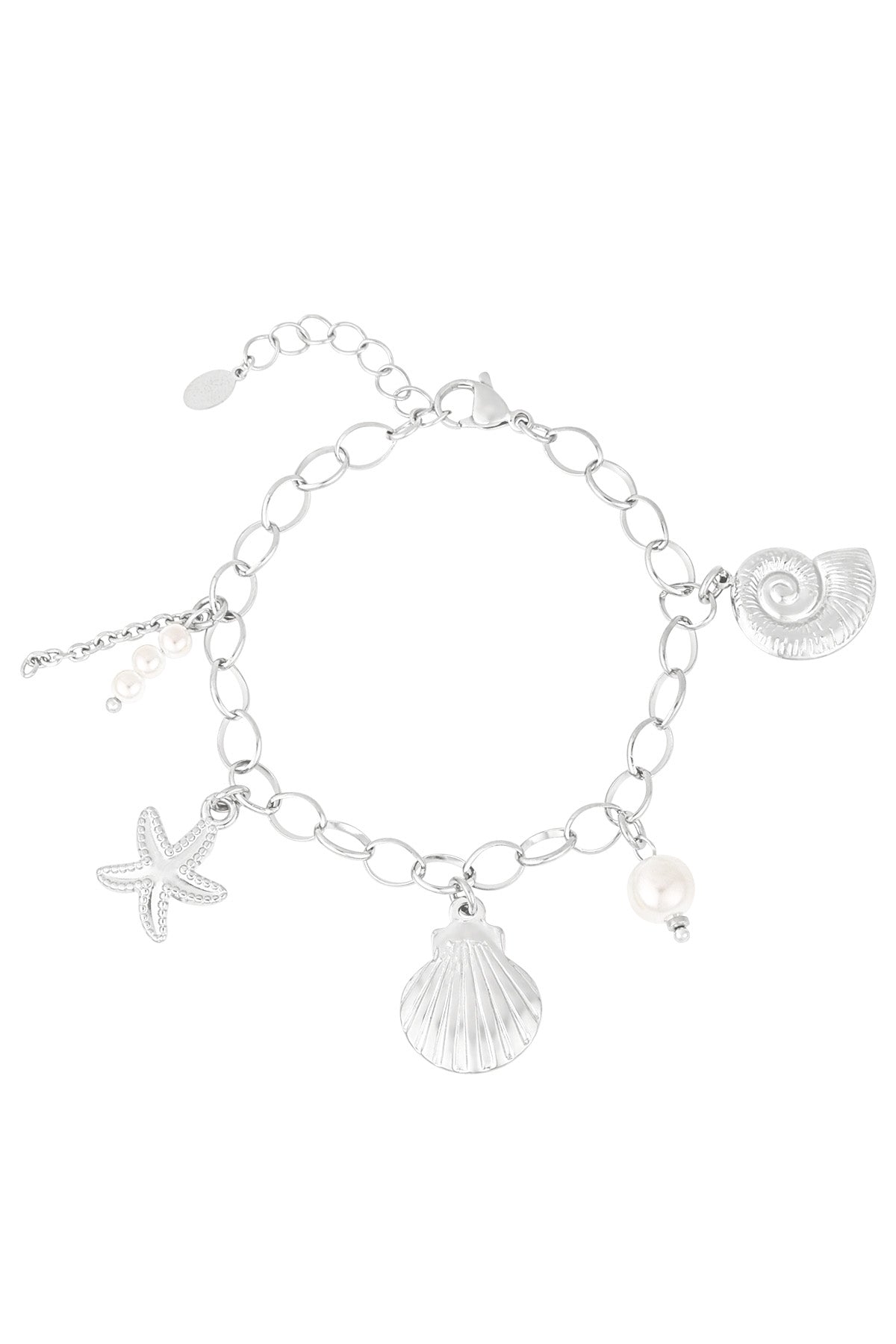 Armband met schelpen- en zeesterbedel