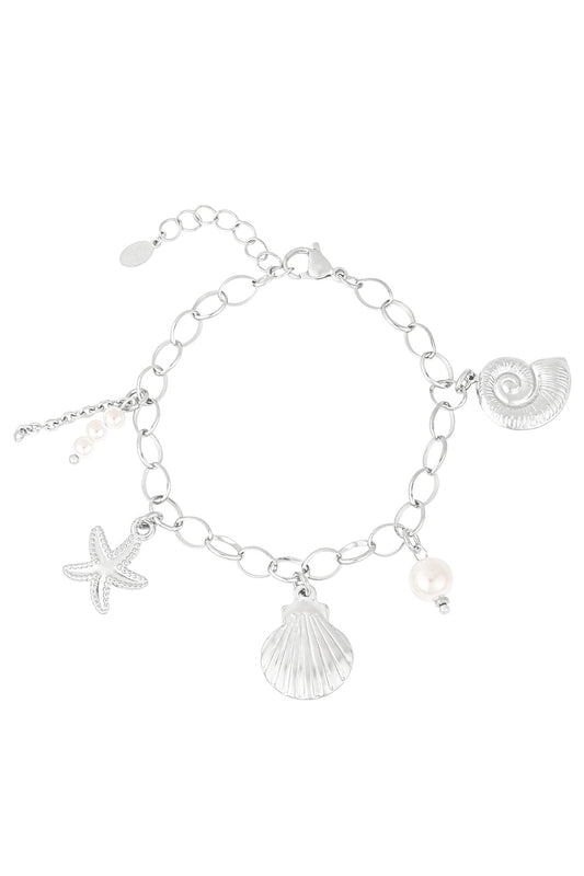 Armband met schelpen- en zeesterbedel