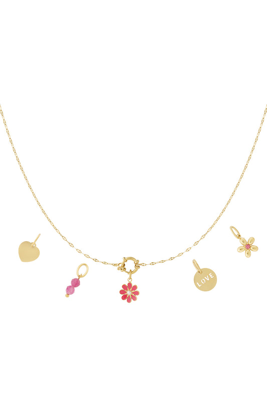 Ketting roze bloem