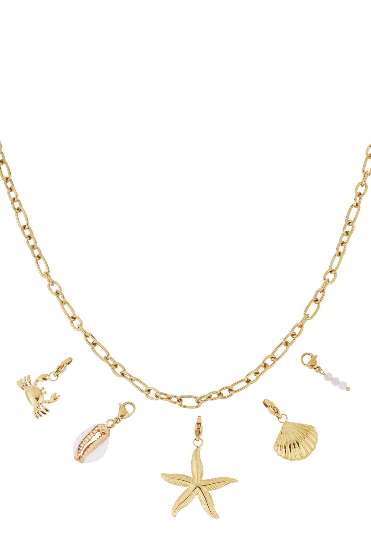 Ketting met strandbedels