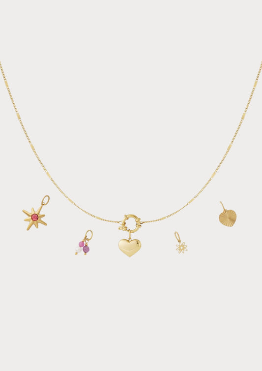 Ketting met 5 verwisselbare bedels
