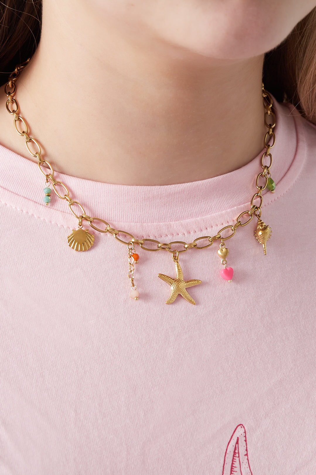 Ketting met bedels en ster