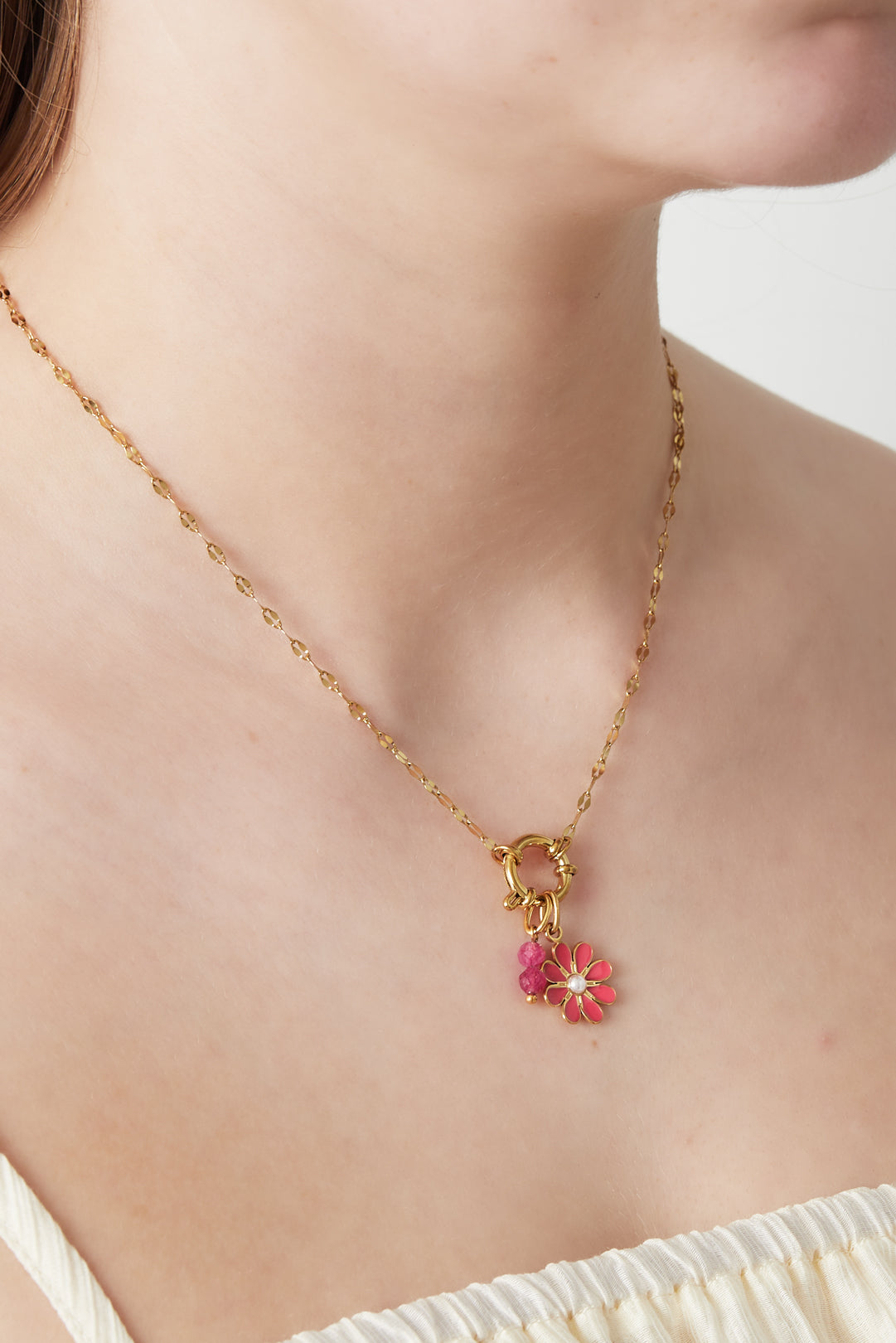 Ketting roze bloem